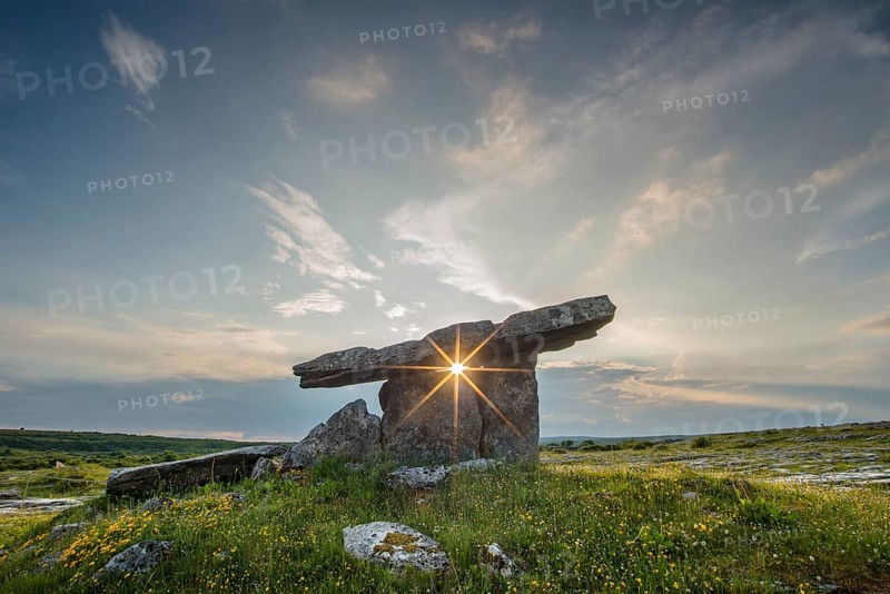 The Poulnabrone Dolmen with Sun Star