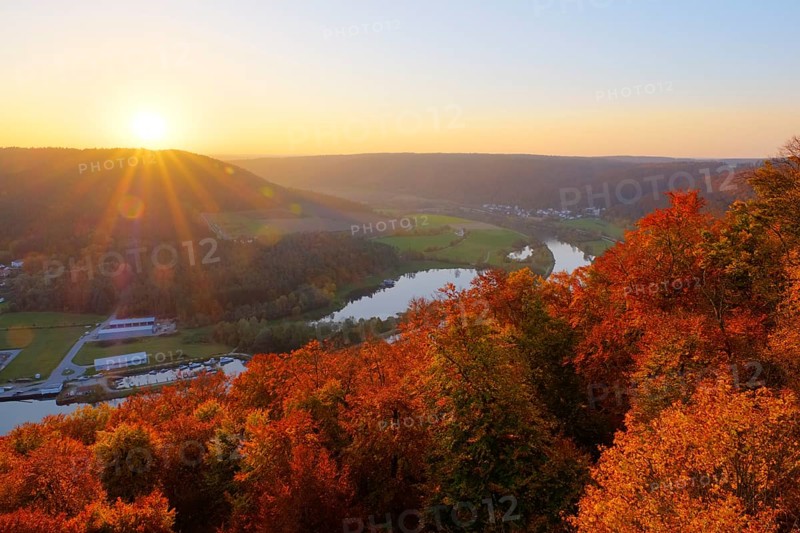 Sunset at the Teufelsfelsen lookout point