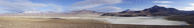 Laguna Santa Rosa with the volcanoes Nevado Tres Cruces and Nevado Ojos del Salado