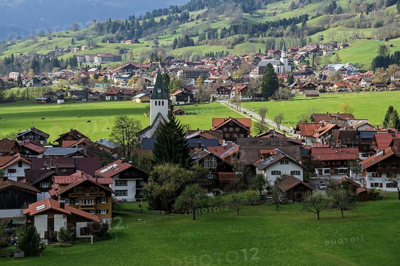 View of Bad Oberdorf in the Ostrachtal
