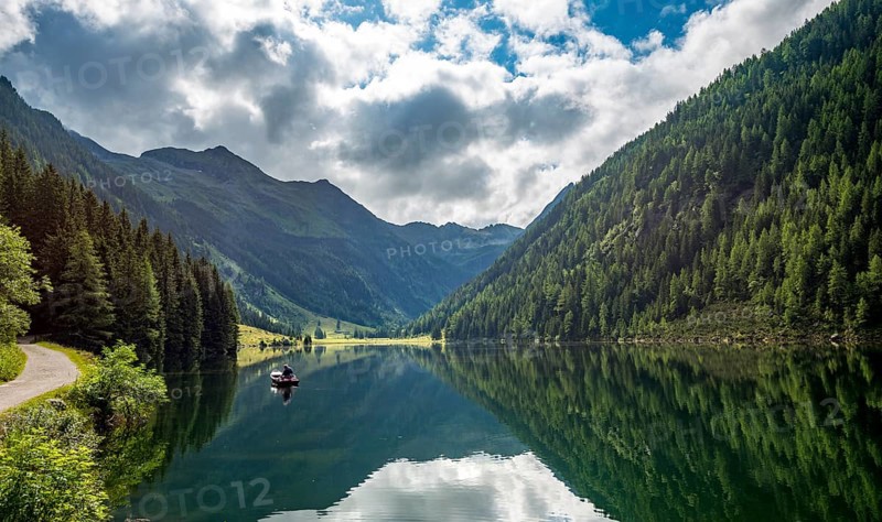 Angler in a boat