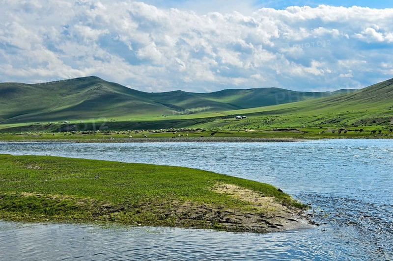 Steppe at the Orchon River