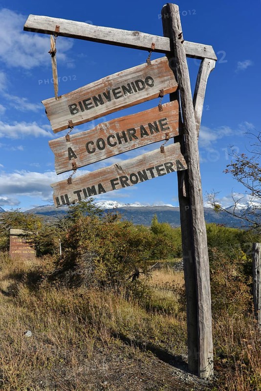 Wooden sign from Cochrane