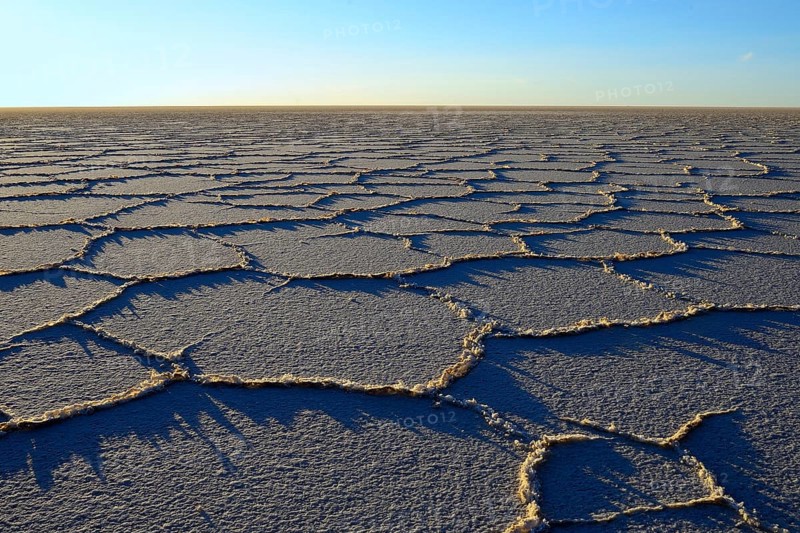 Honeycomb structure on the salt lake