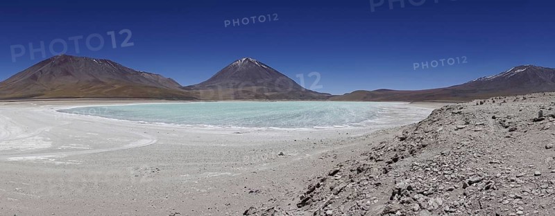 Volcano Licancabur and Laguna Verde