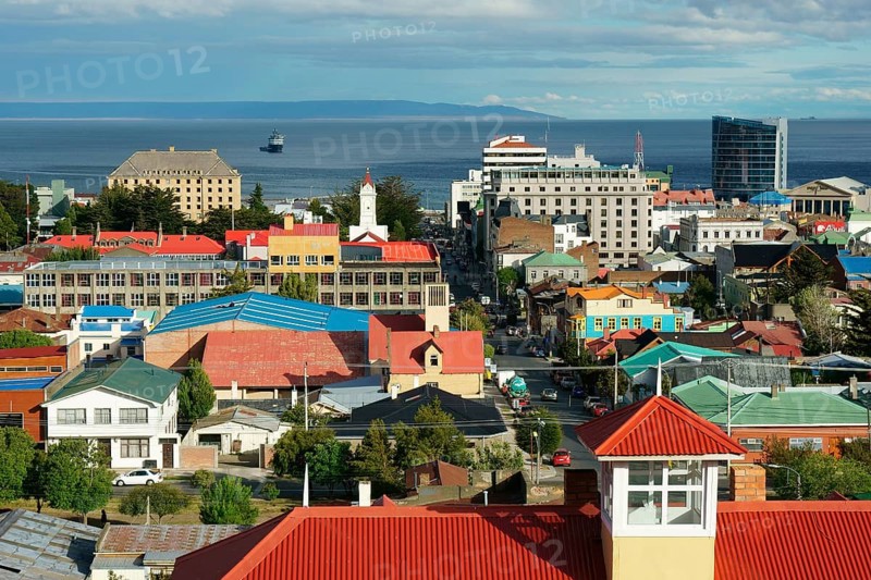 View over the city on the Magellan Strait