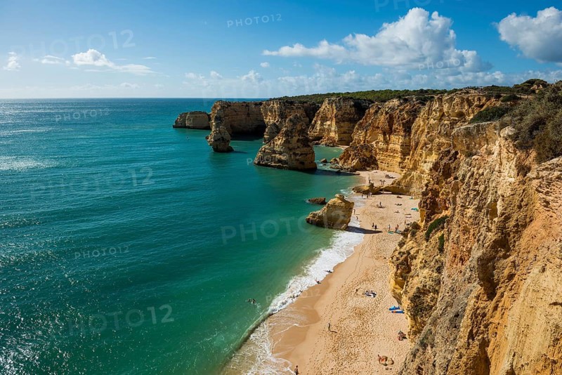 Beach and coloured rocks