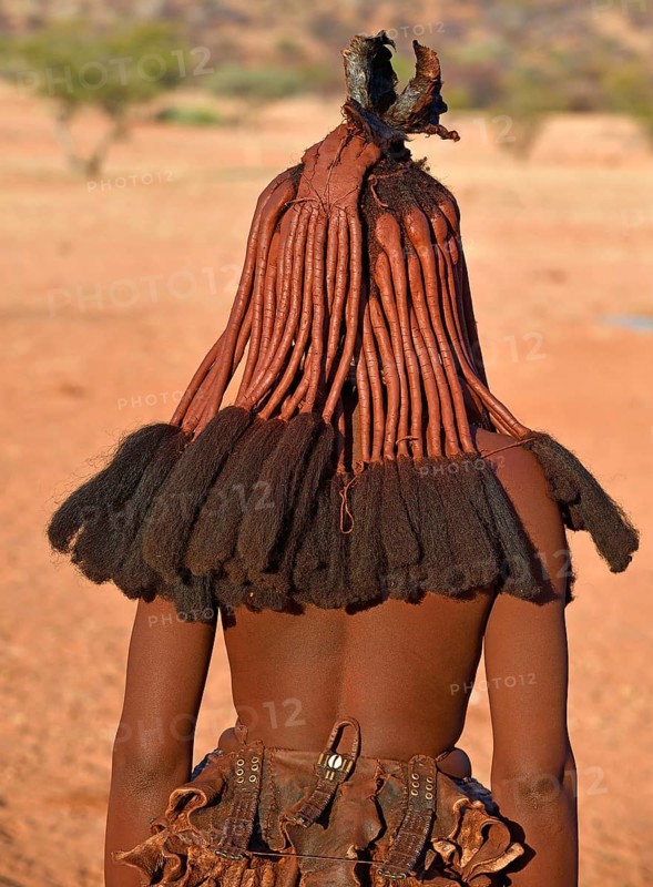 Hair ornaments of a young married Himbafrau