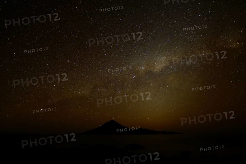 Pan de Azucar Island at night with starry sky