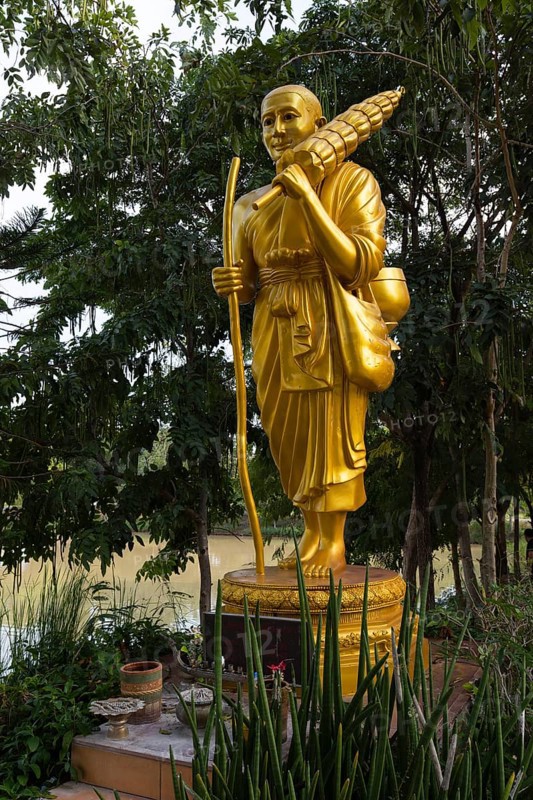 Golden statue of a monk