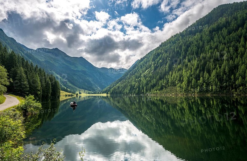 Angler in a boat