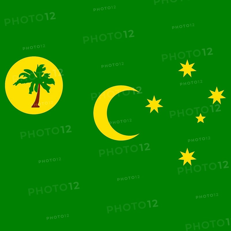 Official national flag of the Cocos Islands or Keeling Islands