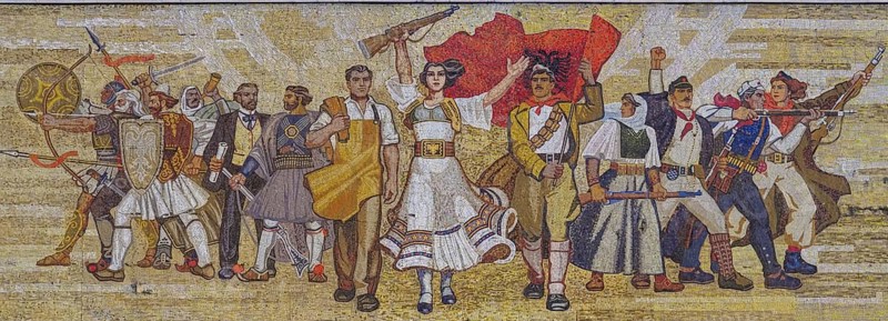 Mosaic Shqiptaret at the National Museum of History