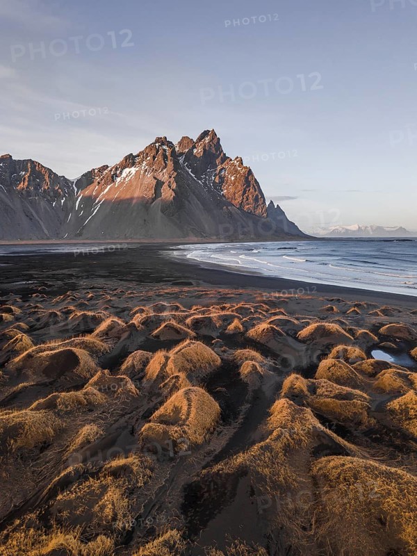 Black sandy beach