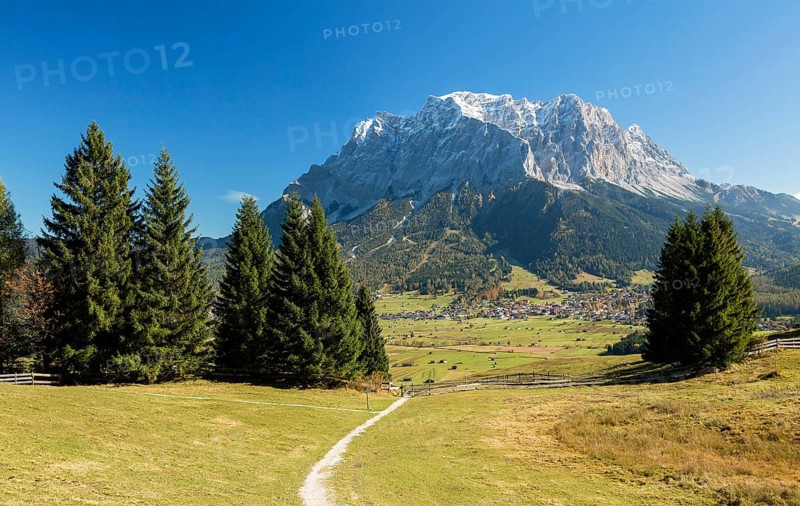 View of the Zugspitze from Grubigstein