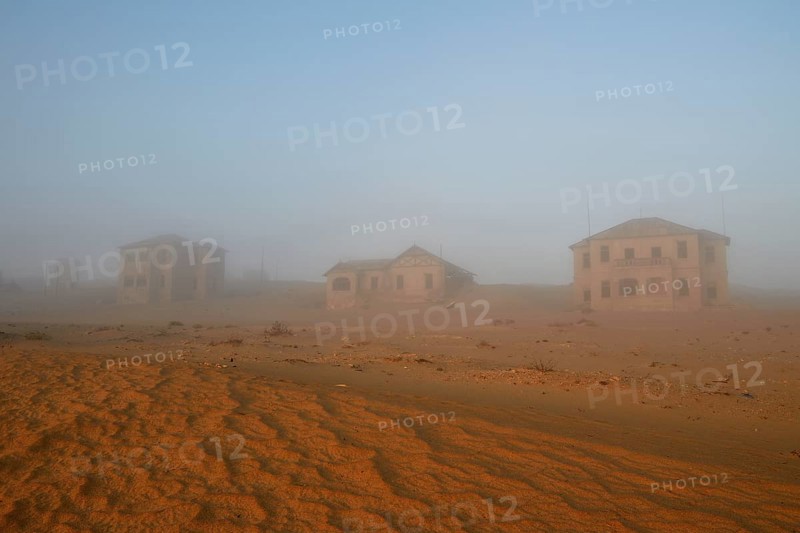 Old houses in the sea mist of the former diamond city