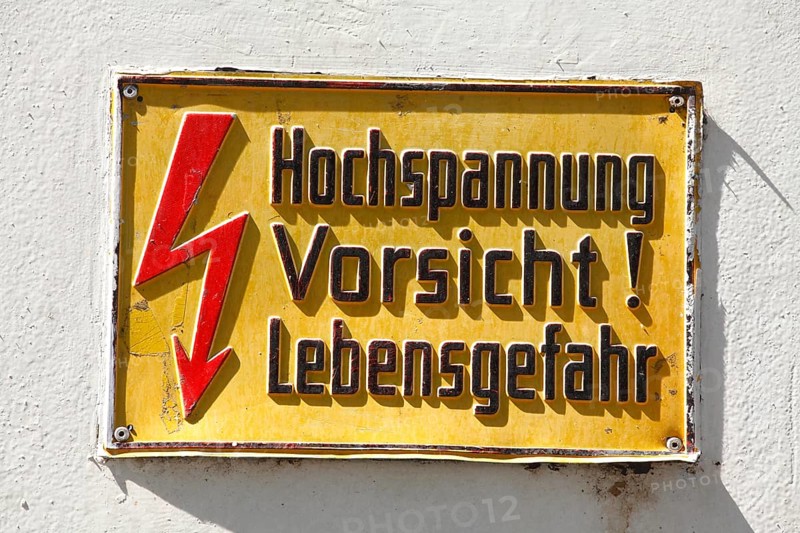 Warning sign High Voltage