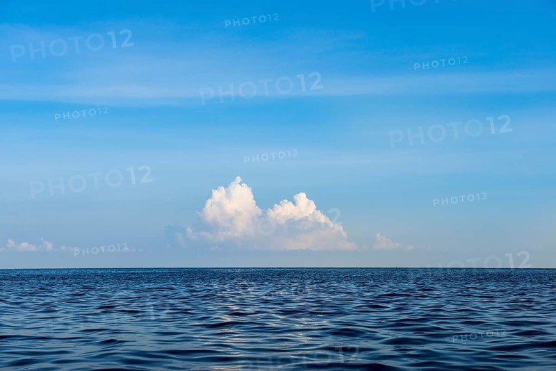 View over blue sea