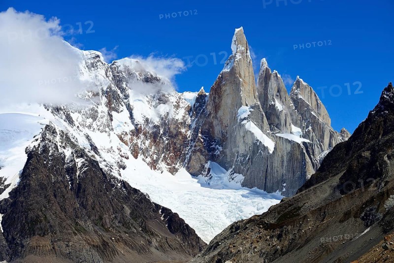 Cerro Torre with glacier Torre