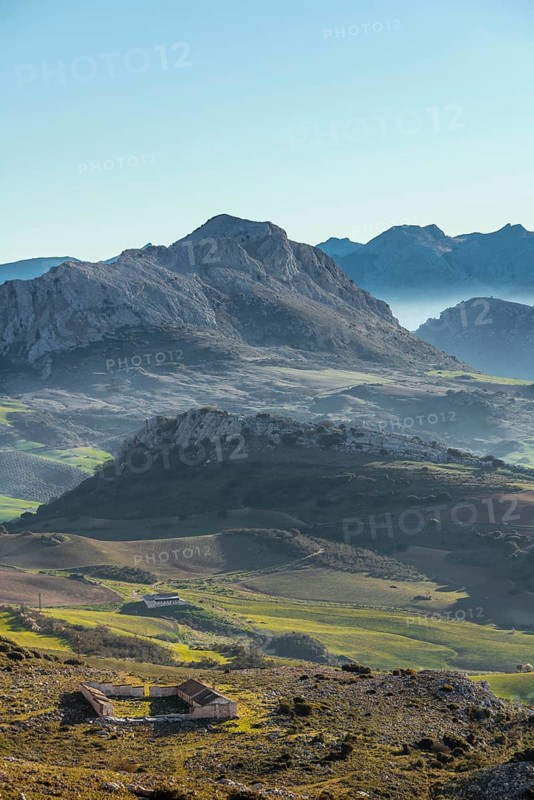 Hilly green mountain landscape