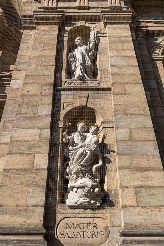Sculptures of Maria Immaculata and St. Francis at St. Martins Church