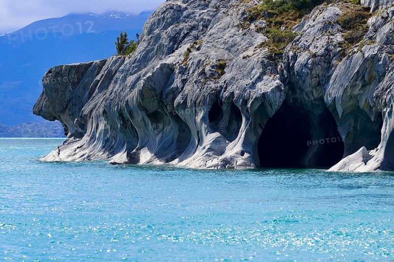 Bizarre rock formations of the marble caves