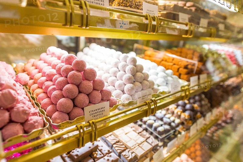 Chocolates in a shop window