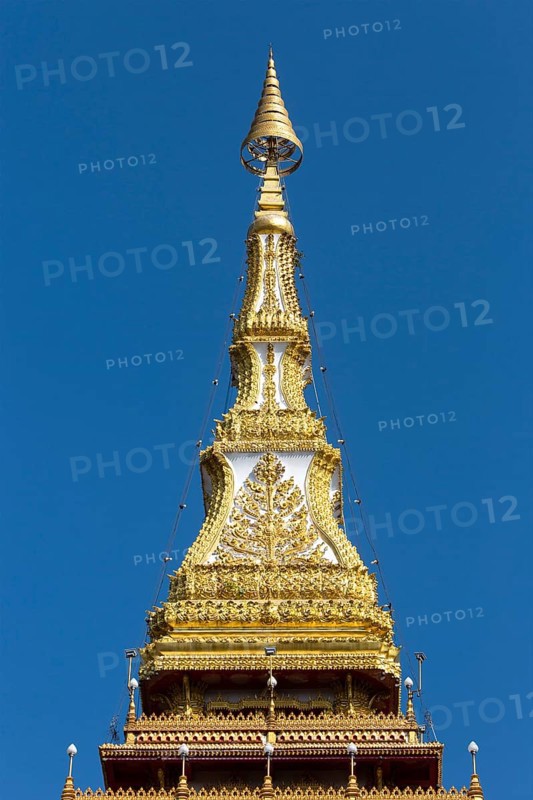 Top of nine-story Stupa Phra Mahathat Kaen Kakhon