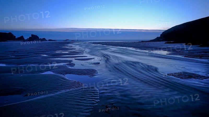Evening mood at low tide on the beach