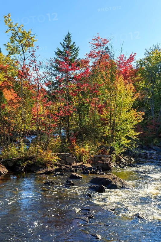 Rapids on the River Riviere du Diable in Autumn