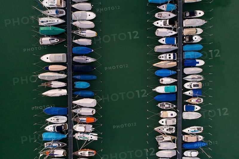 Sailboats in the harbour
