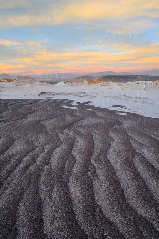 Moonscape of the Campo de Piedra Pomez in the sunset