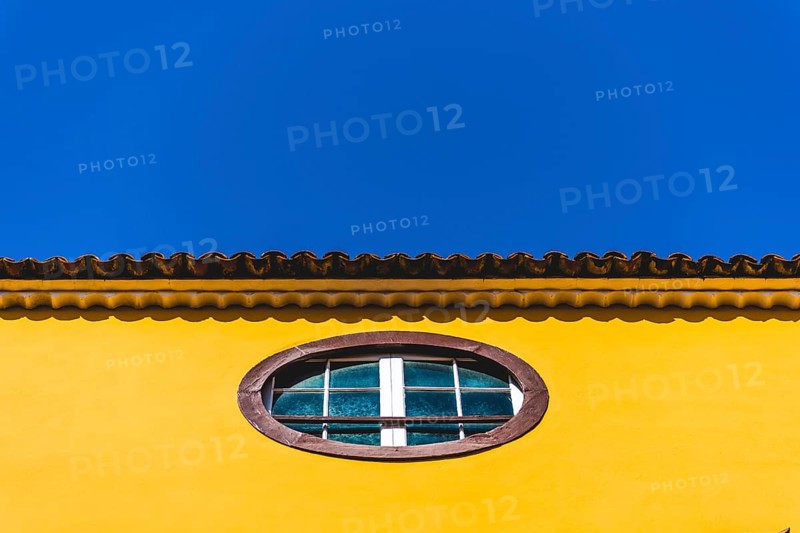 Yellow house facade