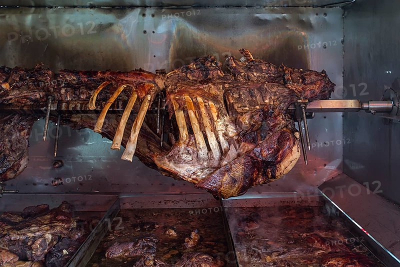 Roasted ox on a skewer