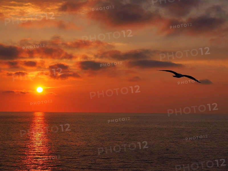 Sunset over the sea