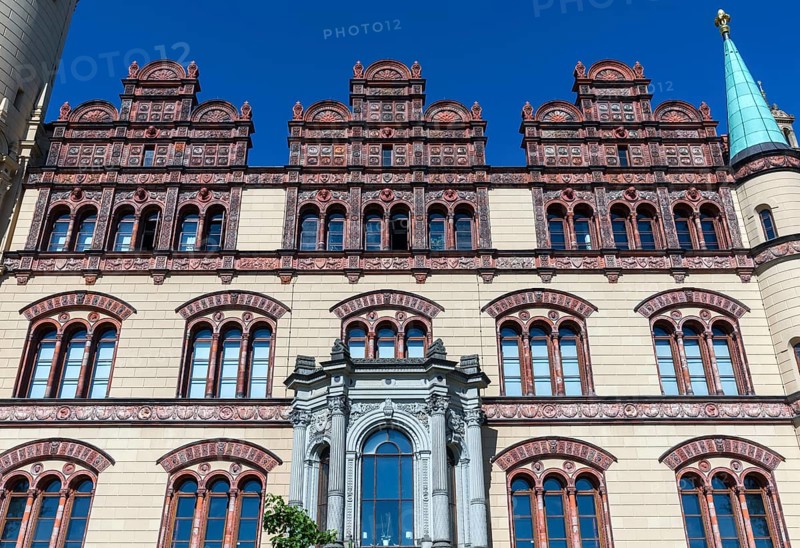 Terracotta facade from Schwerin Castle