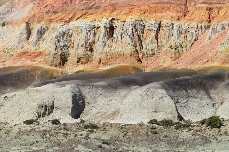 Colourful desert landscape in the Moon Valley