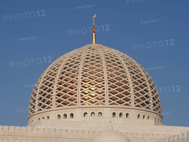 Dome with golden crescent moon