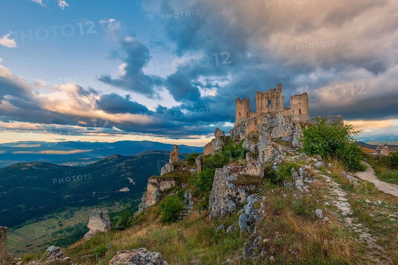 Castle Rocca Calascio at sunset