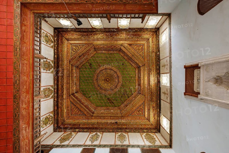 Wooden ceiling in prayer room