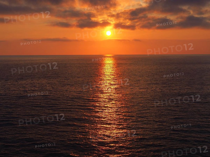 Sunset over the sea