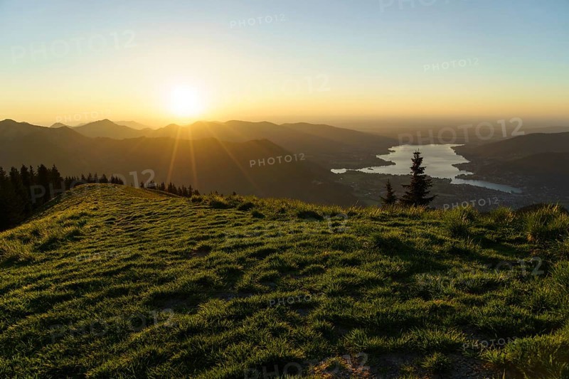 Sunset at the Setzberg above Lake Tegernsee