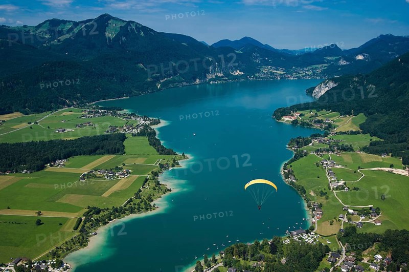 Paragliding over Wolfgangsee