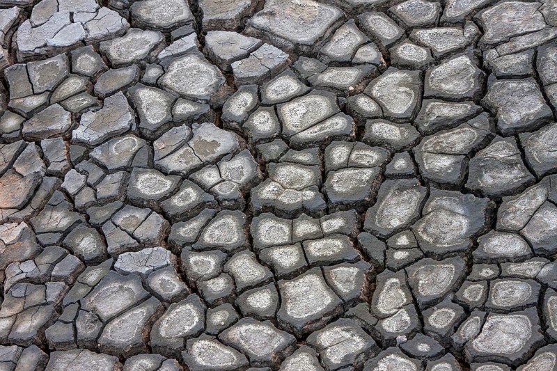 Ruptured soil in the Solfatar field at Namafjall volcano