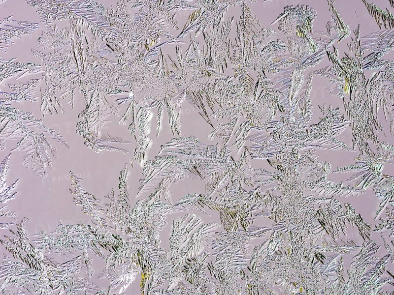 Ice crystals at a window