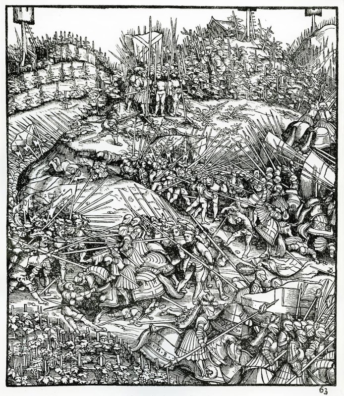 Lansquenets in battle
