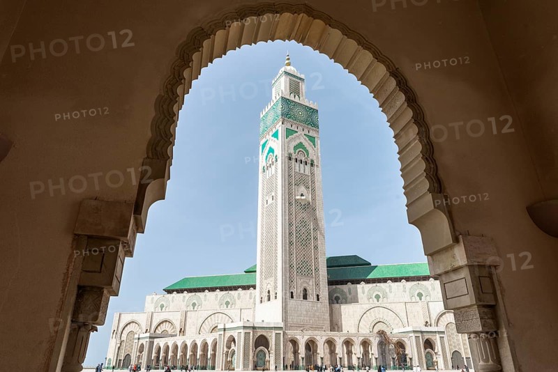 View from the archway to Hassan II Mosque