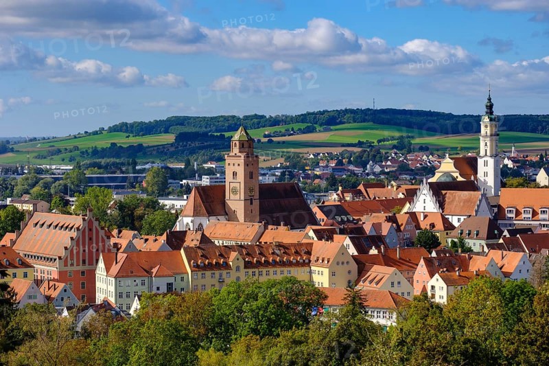 Old town with Liebfrauenmunster and Heilig Kreuz monastery