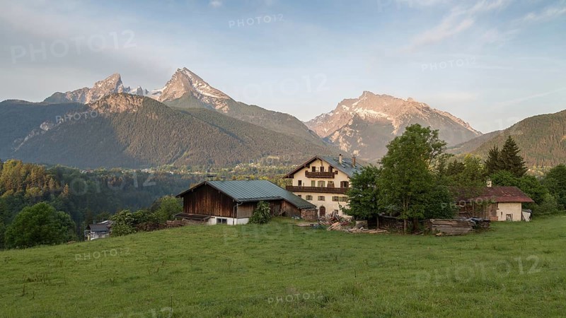 Mountain massif with Watzmann and Hochkalter