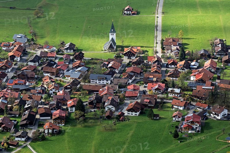 View of Bad Oberdorf in the Ostrachtal
